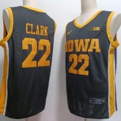 Caitlin Clark Jersey #22 Iowa Hawkeyes Ncaa College Basketball Black Gold