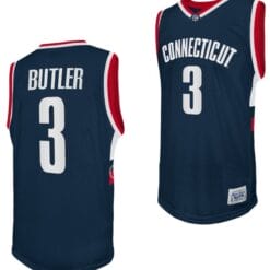 Caron Butler Jersey UConn Huskies College Basketball Navy Retro #3