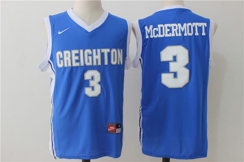 Doug McDermott Jersey #3 Creighton Bluejays NCAA Basketball Blue