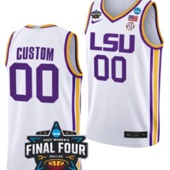 Custom LSU Tigers Jersey College Basketball 2023 NCAA Final Four Garnet