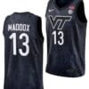 Dairus Maddox Jersey Virginia Tech Hokies College Basketball Swingman Black #13