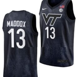 Dairus Maddox Jersey Virginia Tech Hokies College Basketball Swingman Black #13