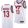 Dairus Maddox Jersey Virginia Tech Hokies College Basketball Swingman White #13