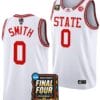 DJ Horne Jersey #0 NC State Wolfpack 2024 NCAA March Madness Final Four Basketball White