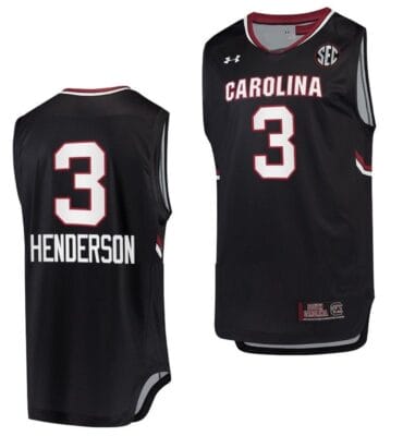 Destanni Henderson Jersey #3 South Carolina Gamecocks Jersey College Basketball Black