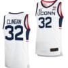 Donovan Clingan Jersey UConn Huskies College Basketball White Replica #32