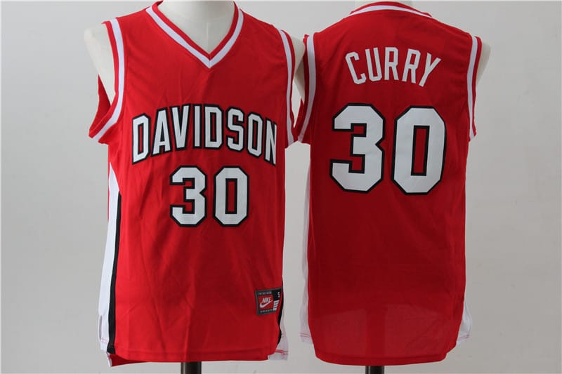 Stephen Curry Jersey #30 Davidson Wildcats NCAA Basketball Red