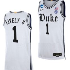 Dereck Lively II Jersey #1 Duke Blue Devil College Basketball 2023 NCAA March Madness White