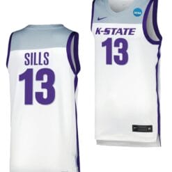 Desi Sills Jersey #13 Kansas State Wildcats College Basketball 2023 NCAA March Madness White