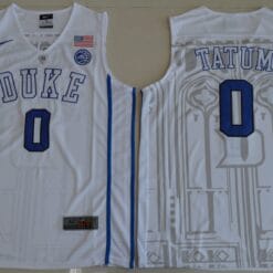 Jayson Tatum Jersey #0 Duke Blue Devils Basketball NCAA Basketball White