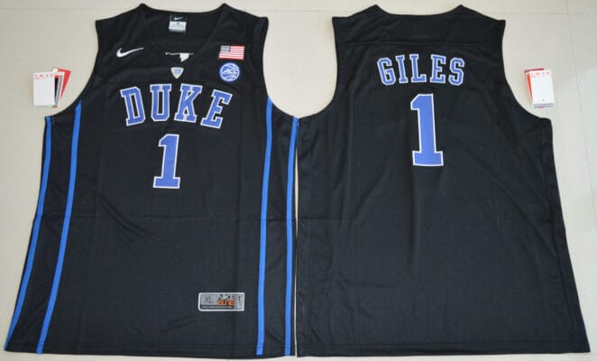 Harry Giles Jersey #1 Duke Blue Devils Basketball NCAA Basketball Black
