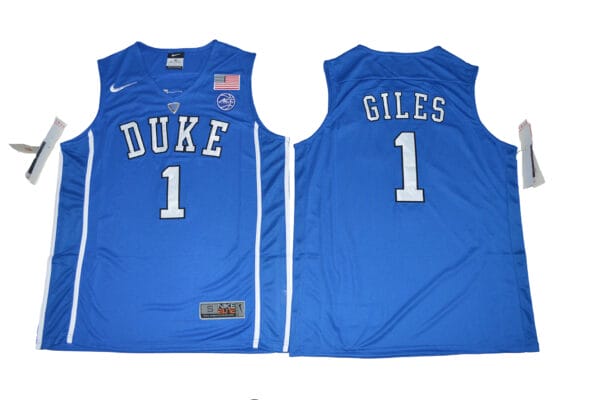 Harry Giles Jersey #1 Duke Blue Devils Basketball NCAA Basketball Blue