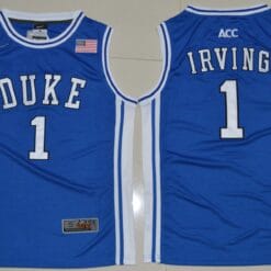 Kyrie Irving Jersey #1 Duke Blue Devils Basketball NCAA Basketball Blue Vintage