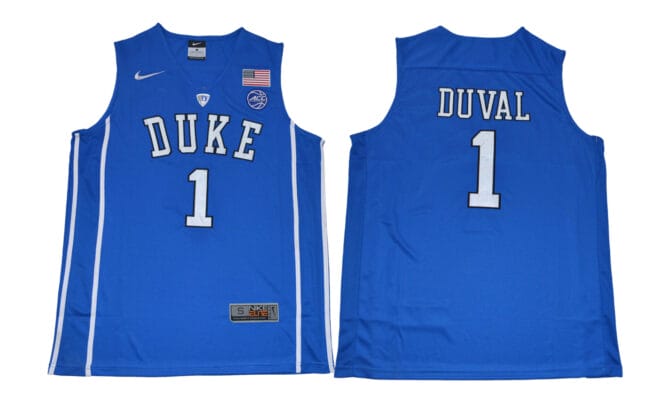 Trevon Duval Jersey #1 Duke Blue Devils Basketball NCAA Basketball Blue