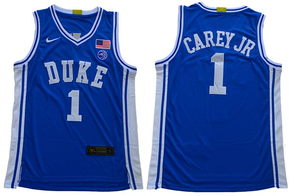 Vernon Carey Jr Jersey #1 Duke Blue Devils Basketball NCAA Basketball Blue