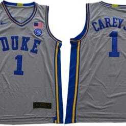 Vernon Carey Jr Jersey #1 Duke Blue Devils Basketball NCAA Basketball Grey