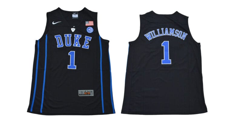 Zion Williamson Jersey #1 Duke Blue Devils Basketball NCAA Basketball Black