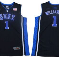 Zion Williamson Jersey #1 Duke Blue Devils Basketball NCAA Basketball Black Elite