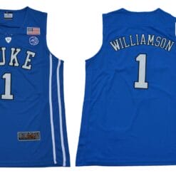 Zion Williamson Jersey #1 Duke Blue Devils Basketball NCAA Basketball Blue