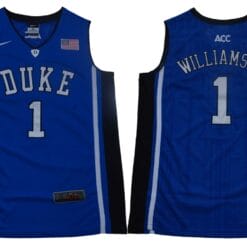 Zion Williamson Jersey #1 Duke Blue Devils Basketball NCAA Basketball Blue Elite
