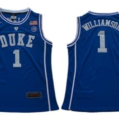Zion Williamson Jersey #1 Duke Blue Devils Basketball NCAA Basketball Blue Round Neck