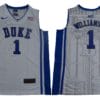 Zion Williamson Jersey #1 Duke Blue Devils Basketball NCAA Basketball White Elite