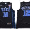 Williamson Jersey #12 Duke Blue Devils Basketball NCAA Basketball Black