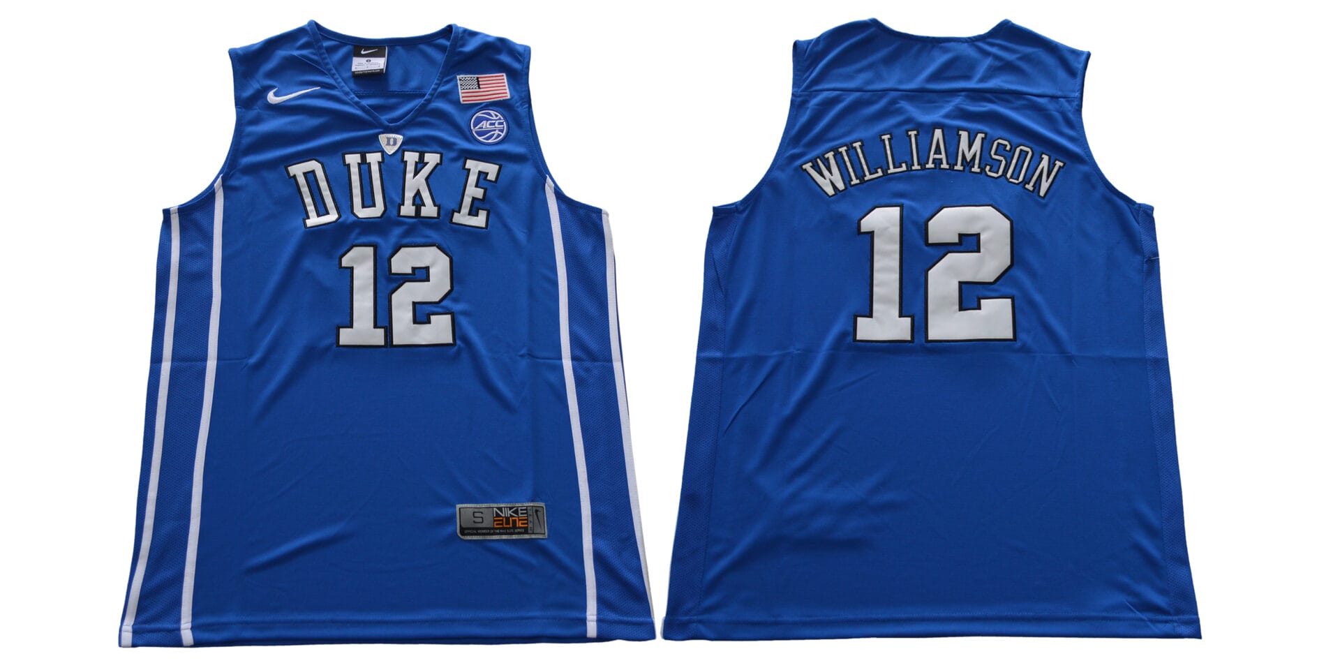 Williamson Jersey #12 Duke Blue Devils Basketball NCAA Basketball Blue