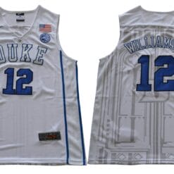 Williamson Jersey #12 Duke Blue Devils Basketball NCAA Basketball White