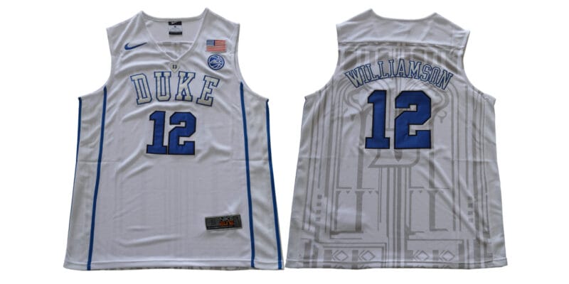 Williamson Jersey #12 Duke Blue Devils Basketball NCAA Basketball White