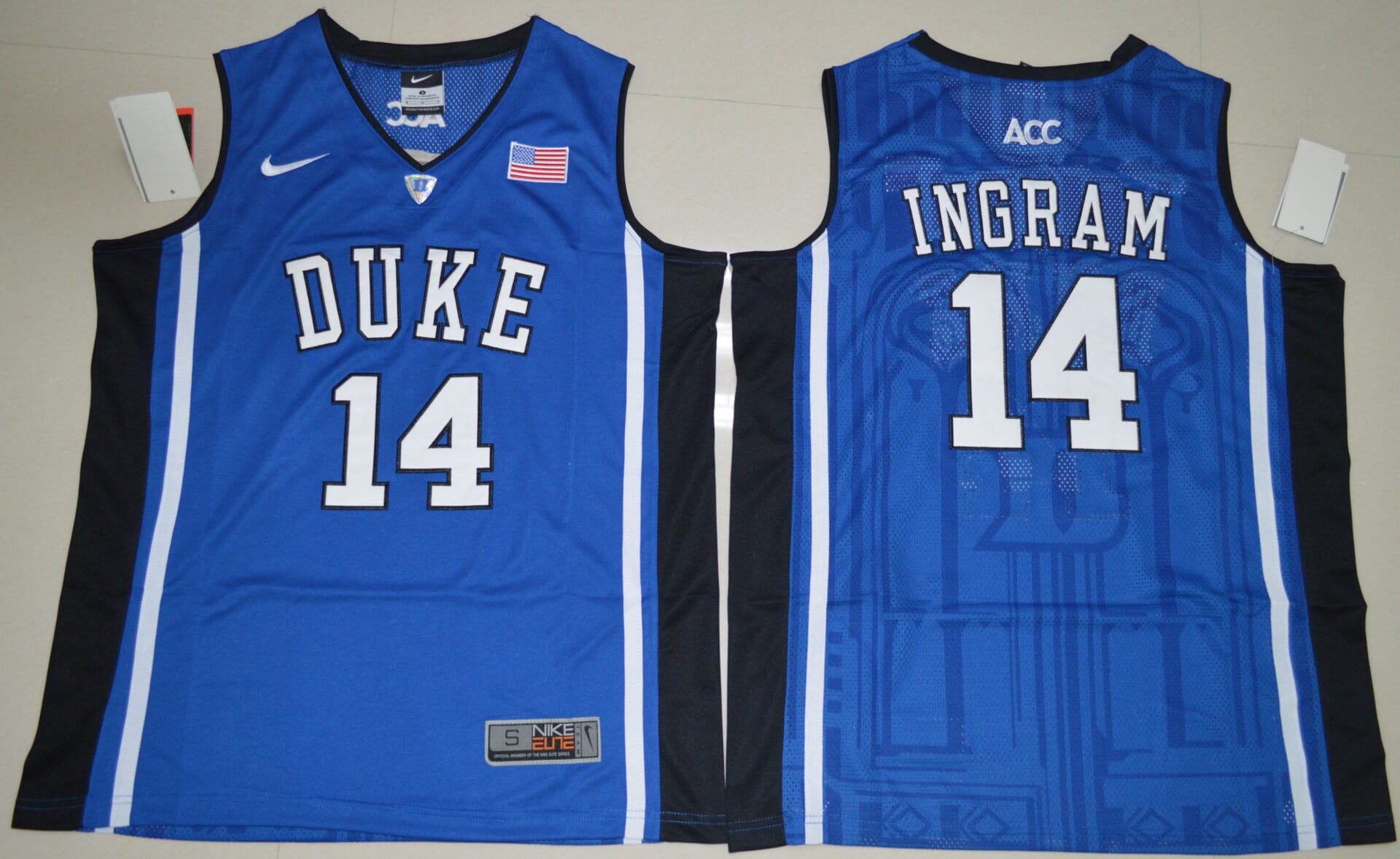 Brandon Ingram Jersey #14 Duke Blue Devils Basketball NCAA Basketball Blue Elite