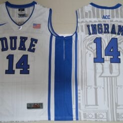 Brandon Ingram Jersey #14 Duke Blue Devils Basketball NCAA Basketball White Elite