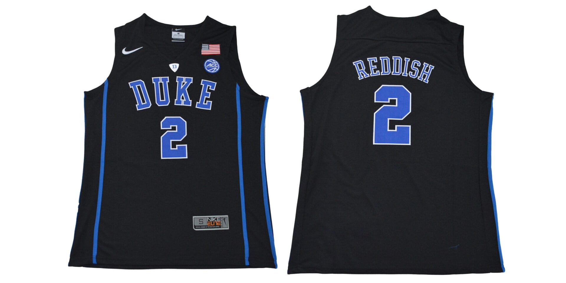 Cam Reddish Jersey #2 Duke Blue Devils Basketball NCAA Basketball Black