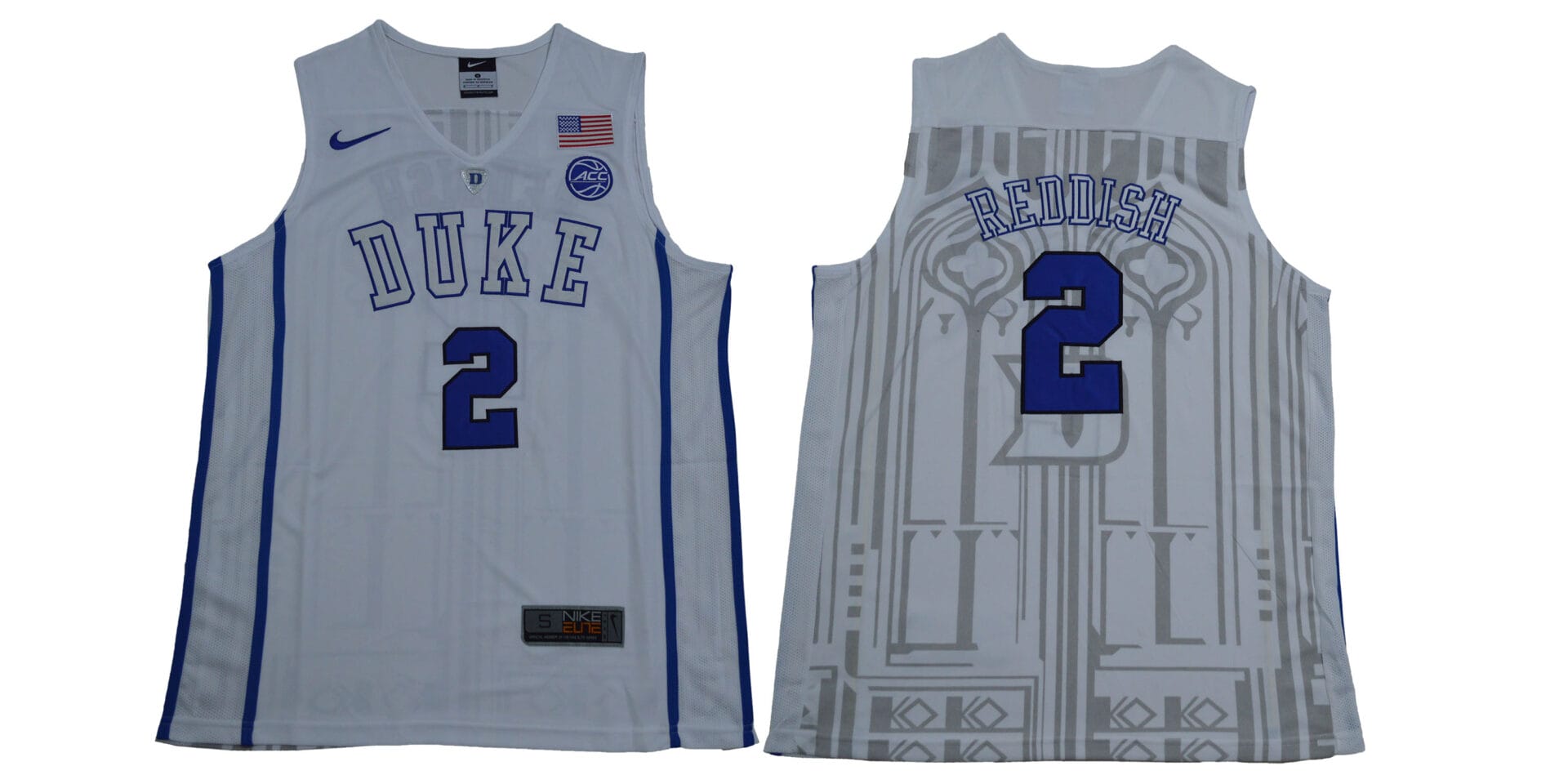 Cam Reddish Jersey #2 Duke Blue Devils Basketball NCAA Basketball New White