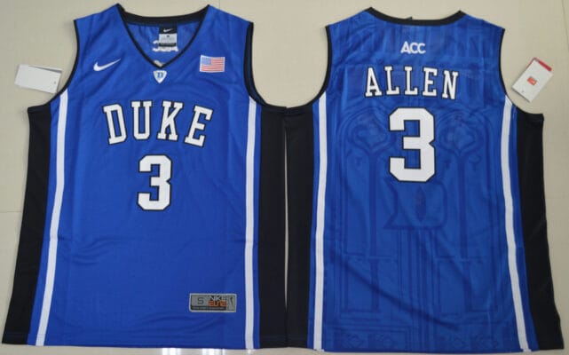 Garyson Allen Jersey #3 Duke Blue Devils Basketball NCAA Basketball Blue
