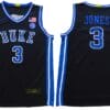 Tre Jones Jersey #3 Duke Blue Devils Basketball NCAA Basketball Black