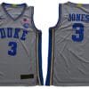Tre Jones Jersey #3 Duke Blue Devils Basketball NCAA Basketball Grey
