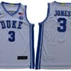 Tre Jones Jersey #3 Duke Blue Devils Basketball NCAA Basketball New White