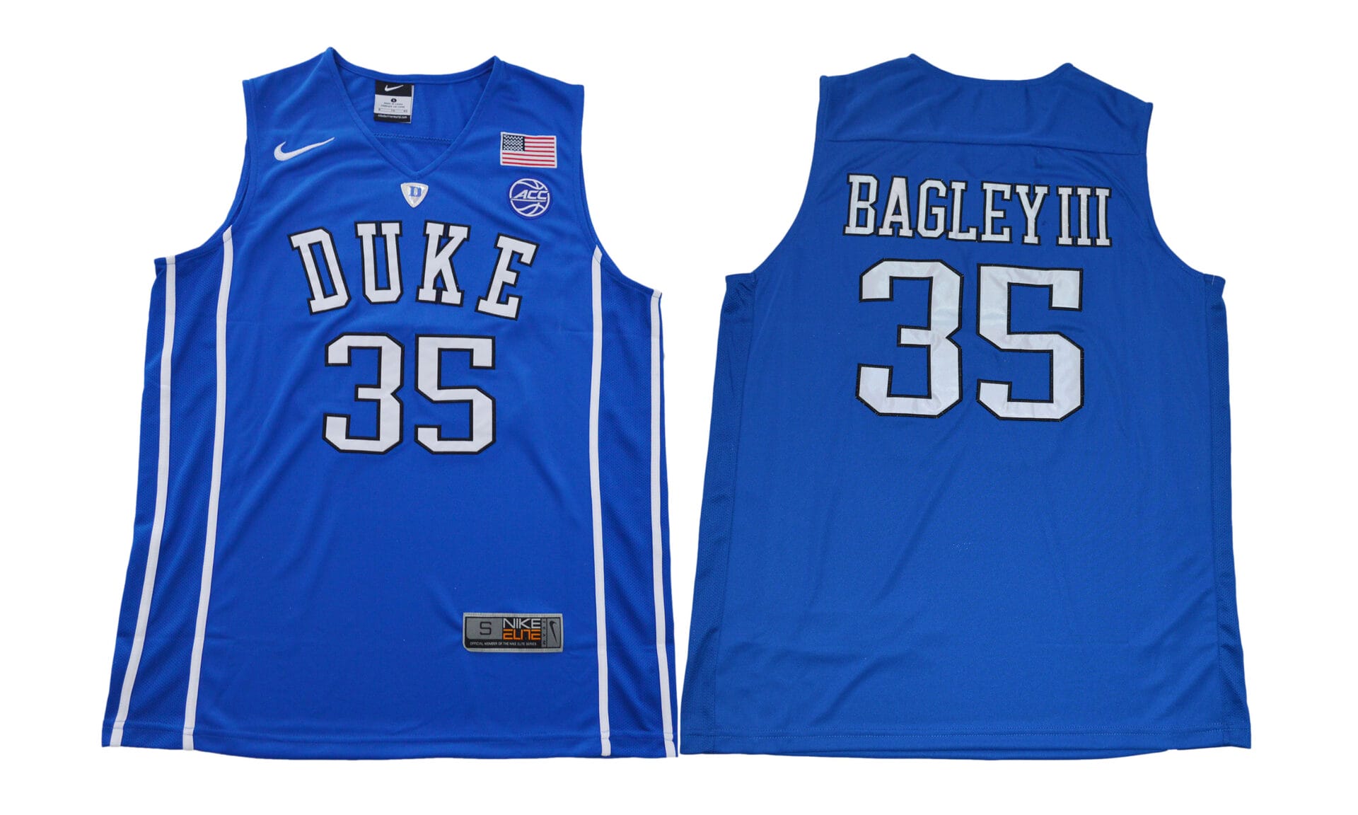 Marvin Bagley III Jersey #35 Duke Blue Devils Basketball NCAA Basketball Blue V-neck