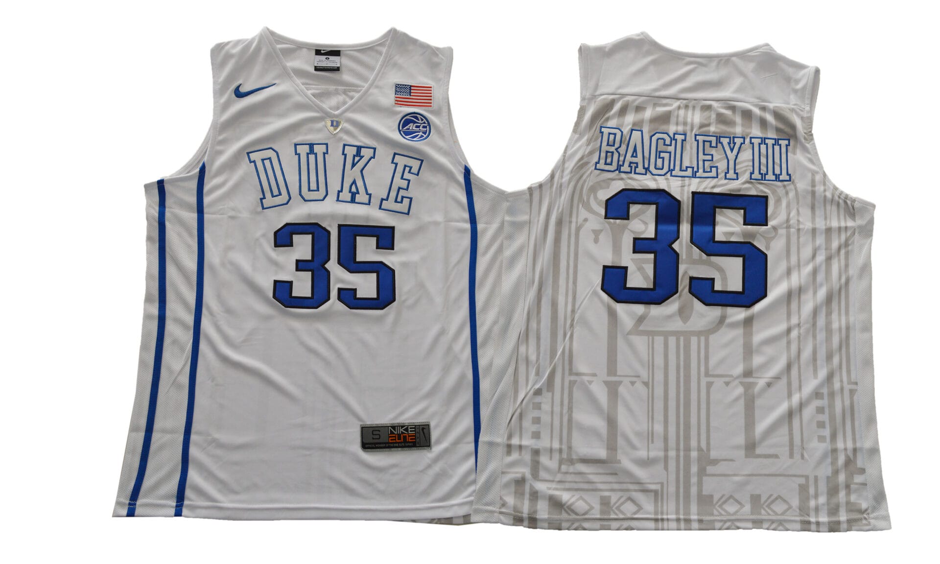 Marvin Bagley III Jersey #35 Duke Blue Devils Basketball NCAA Basketball White