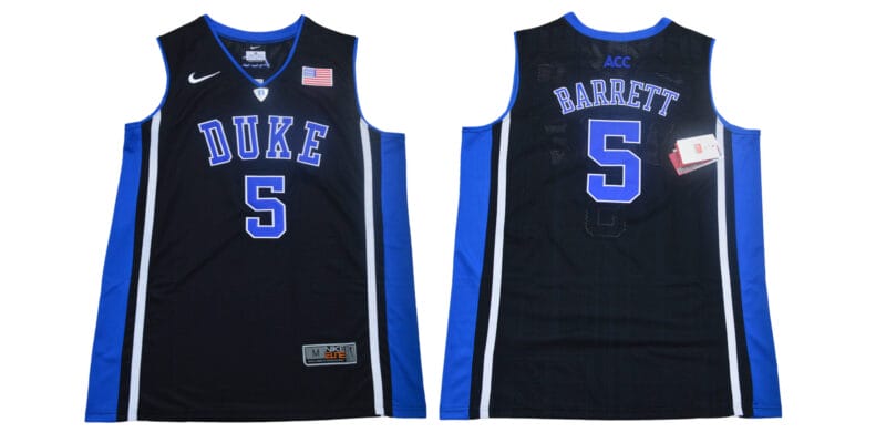 RJ Barrett Jersey #5 Duke Blue Devils Basketball NCAA Basketball Black Elite