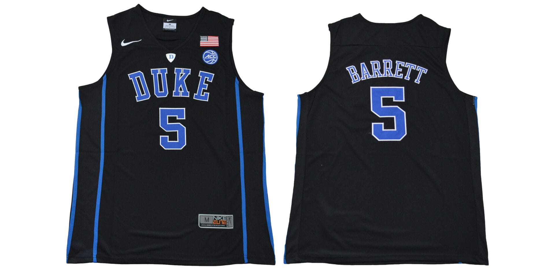 RJ Barrett Jersey #5 Duke Blue Devils Basketball NCAA Basketball Black