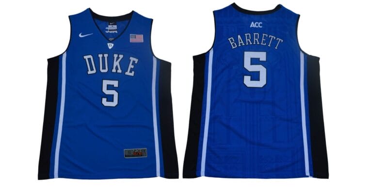 RJ Barrett Jersey #5 Duke Blue Devils Basketball NCAA Basketball Blue Elite