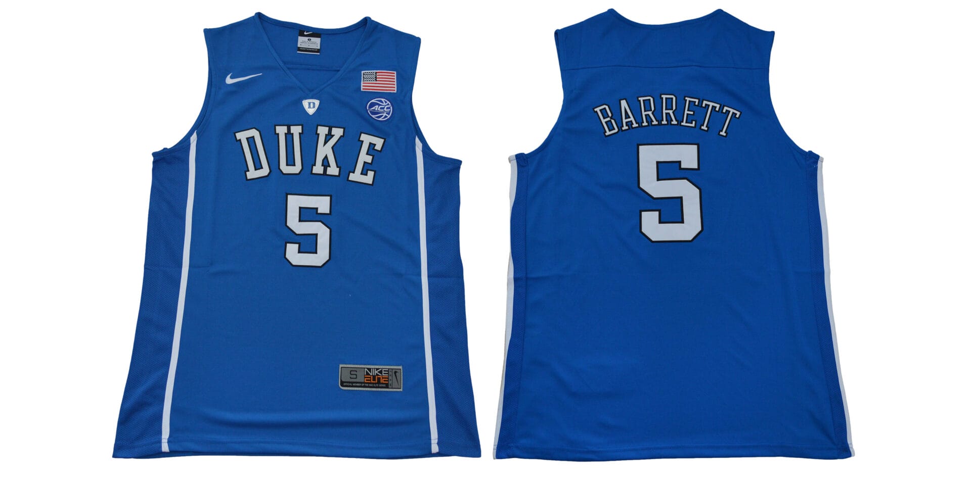 RJ Barrett Jersey #5 Duke Blue Devils Basketball NCAA Basketball Blue