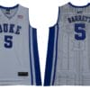 RJ Barrett Jersey #5 Duke Blue Devils Basketball NCAA Basketball White Elite