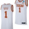 Dylan Disu Jersey #1 Texas Longhorns College Basketball 2023 NCAA March Madness White