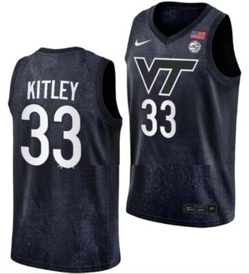 Elizabeth Kitley Jersey Virginia Tech Hokies College Basketball Black #33
