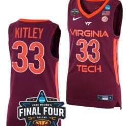 Elizabeth Kitley Jersey Virginia Tech Hokies College Basketball 2023 NCAA Final Four Maroon #33