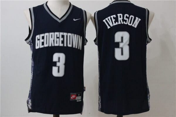 Allen Iverson Jersey #3 Georgetown Hoyas NCAA Basketball Black