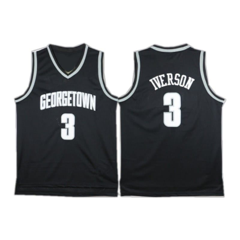 Allen Iverson Jersey #3 Georgetown Hoyas NCAA Basketball New Black